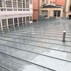 Tejado plano de zinc natural